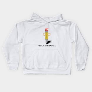 Pencil the pencil says "be creative" Kids Hoodie